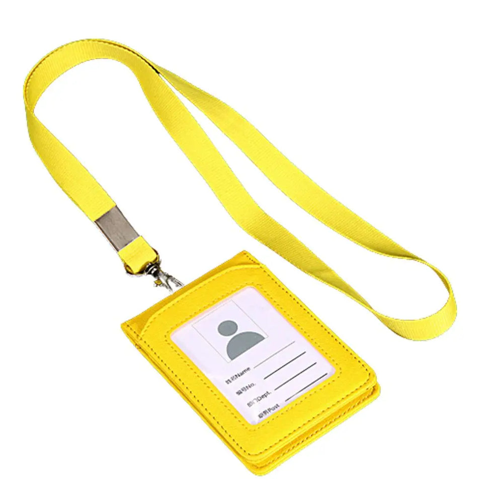 Neck Strap Stationery Business Office School Supplies Card Holder with Lanyard ID Desk Organizer Badge Holder Bus Cards Cover