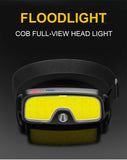 COB LED Super Bright Headlamp Rechargeable 180° Head Lamp Flashlight Outdoor Waterproof Running Fishing Camping Hiking Headlight