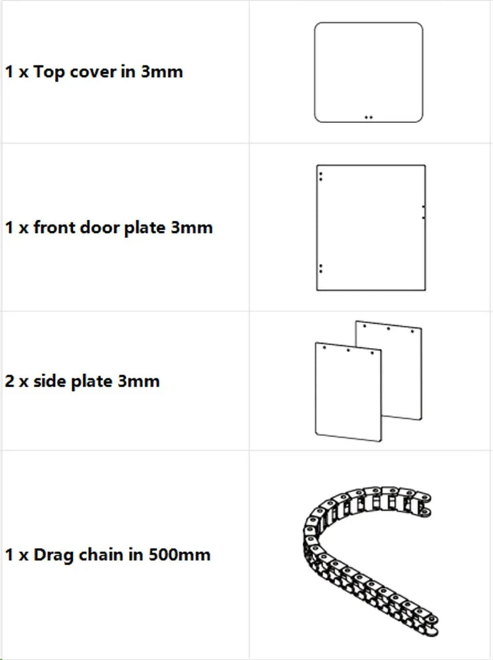 Flashforge Adventurer 5M AD5M 3D Printer DIY Enclosure Panel Kit Clear Polycarbonate PC Sheet 3mm