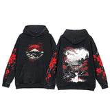 Y2K Anime Hoodies Men Ukiyoe Oversized Loose Vintage Acid Wash Hooded Sweatshirt Women Goth Harajuku Cotton Long Sleeve Pullover