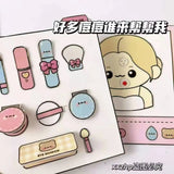 Children's Stress Relief Toys Beauty Salon Simulation Quiet Book DIY Material Package Handmade Toys Early Education Puzzle Stres