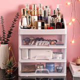 Multi-Layer Desktop Storage Box Drawer Organizer Cabinet for Cosmetics Jewelry Hair Accessories Stationery Home Office