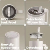 40 oz Insulated Tumbler with Handle Straw Double Wall Vacuum Leakproof Thermal Iced Travel Mug Hot Drink Coffee Cup with Lid