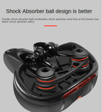 Hollow Breathable Bicycle Saddle Men Women MTB Road Bike Saddle Shock Absorbing Comfortable Big Butt Bike Seat Safety Warning