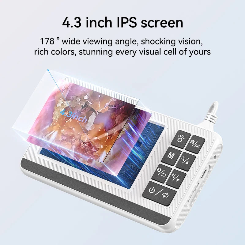 Ear Otoscope With 6LED Lights 3.9mm Ultra-Thin 1080PHD Smart Visual Ear Camera Digital Otoscope for Kids and Adults