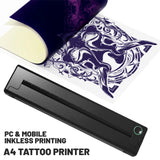 Portable A4 Thermal Printer Mini Tattoo Stencil Transfer Printer Multifunctional Tattoo Document Printer Wireless Bluetooth