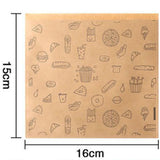 50PCS Greaseproof Paper Bag, Kraft Paper Bag, Food Packaging Bag, Disposable Packaging Baking Paper Kitchen Accessories