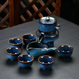 Handmade Coffee Tea Tray Kitchen Sugar Organizer Ceramic Narrow Tea Tray Cup Snack Handles Plateau Cuisine Home Accessories