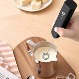 1Pc Electric Milk Frother Coffee Milk Frother Coffee Mixer 500mAh USB-Charging Portable Egg Beater Coffee Milk Mixing Blender