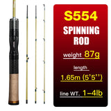 Seasir Silent Stream Spining Baitcasting Fishing Rod Carbon Fiber UL Power 1.53/1.65M Spinning Casting Lure Rods 4 Sections