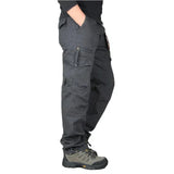 Camping Hiking Pants Men Cargo   Cotton Overalls Straight  Trousers Multi-Pocket Baggy  Slacks Pants