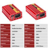 2000W Car Power Inverter 12V DC to 110V/220V 60HZAC Converter with Dual USB Quick Car Charger Adapter(Red)