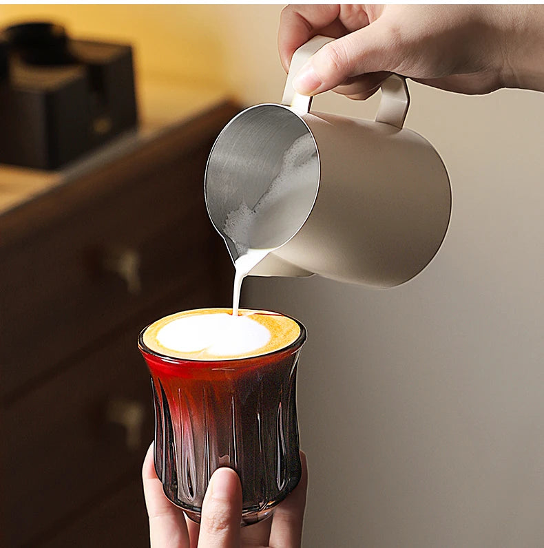 Bincoo High End Coffee Cup Elegant Retro Glass for Americano Dirty Flat White Espresso and Latte Available in 90/200/240/400ml