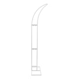 2PCS Wedding Arched Bracket,2.1m & 1.9m White/Gold Curved Wedding Stand,Decoration Backdrop Stand for Ceremony and Party