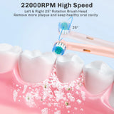 Smart Rotating Timing Electric Toothbrush, Rechargeable Rotary Toothbrush with 4 Heads, 5 Modes Setting Teeth Whitening Oral Car