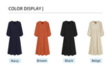 Spring/Summer New Arrivals Women's Cotton-Linen Blend Loose Bell-Sleeve Dress Casual Elegance for Everyday Wear