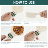 Pet Food Measuring Scoop with LED Display Feeding Spoon Kitchen Scale Portable Daily Meals Pet Dog Food Gadgets for Kitchen