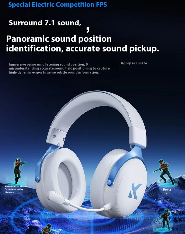 MCHOSE V9 Pro Wireless Bluetooth Headset with Tri-Mode Mic Noise Reduction Dynamic Sound And Low Delay Office And Gaming Gifts