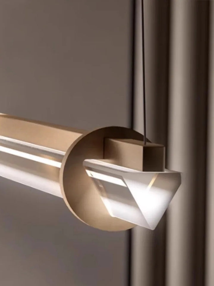 Italian minimalist designer bar restaurant chandelier Nordic minimalist modern all copper restaurant bar lighting