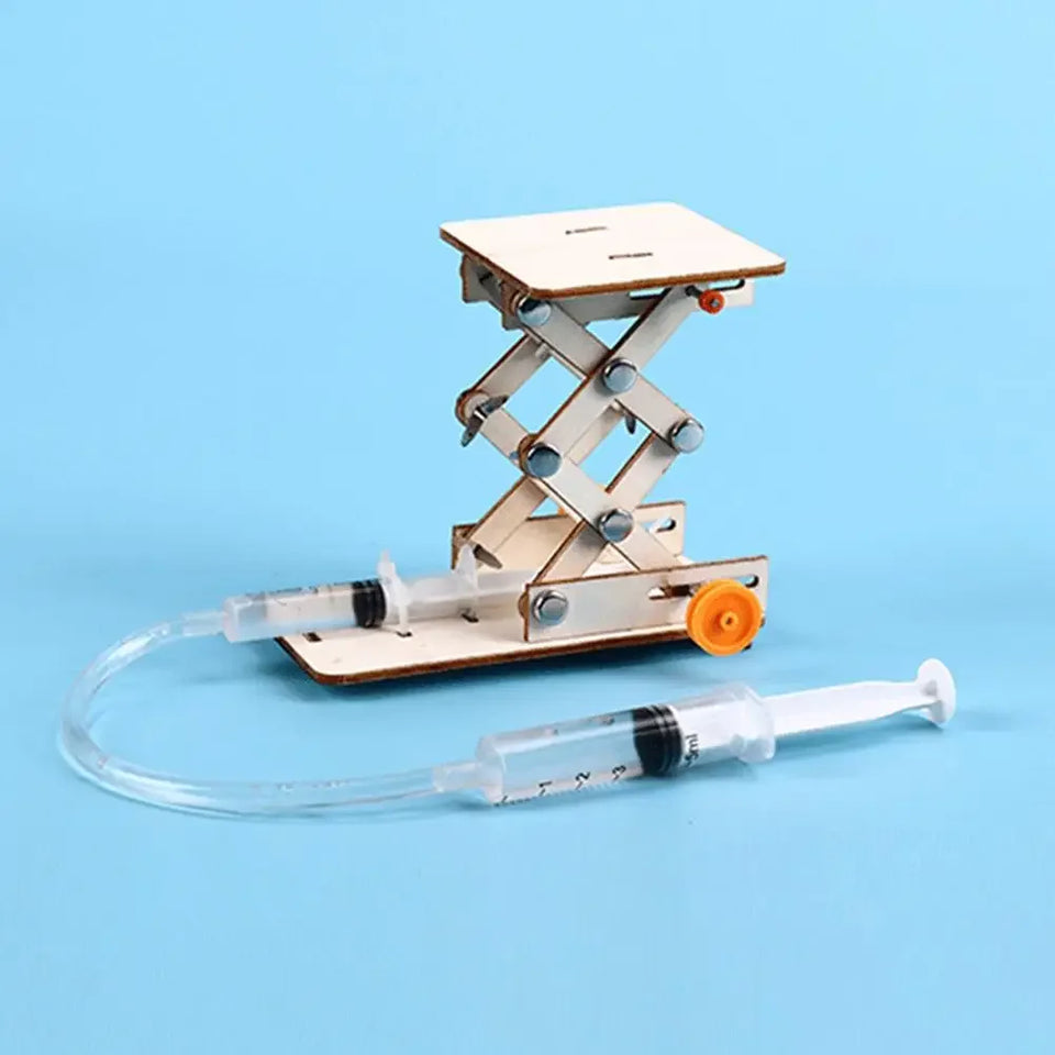 Kids DIY Science Toys Educational Scientific Experiment Kit Hydraulic Lift Table Model Physics School STEM Projects