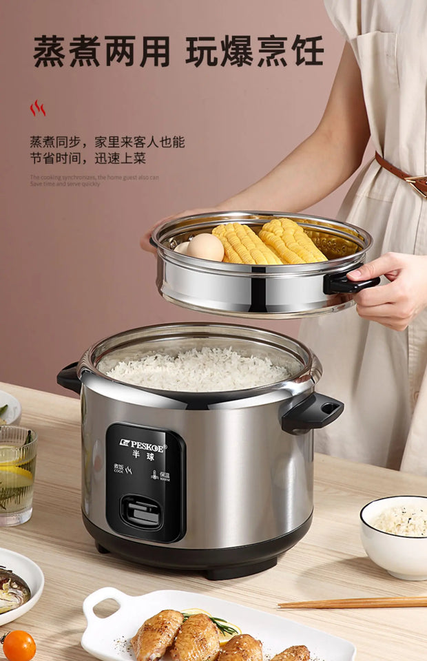 new style 316 stainless steel old-fashioned rice cooker household small cooking 1-2-3-4-6 people 5L porridge soup rice cooker