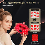 7 Colors LED Face Mask Light Therapy Red Light Therapy Mask for Face At Home, Led Face Mask Light Therapy Beauty Mask