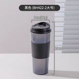 1PC 16OZ Reusable Free BPA Travel Plastic Coffee Cup with Non-Slip Sleeve To Go Travel Cups Hot or Cold Drinks