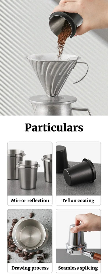 Coffee Dosing Cup Stainless Steel Coffee Bean Measuring Cups Replacement Cafe Barista Tool Espresso Machine Accessories