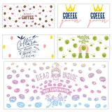 Coffee vibe Series easy peel waterproof DIY decoration decals 3D transfers uvdtf crystal sticker 16oz uv dtf cup wraps