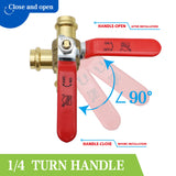 KING SMART 3/4" Press Full Port 1/4 Turn Press Ball Valve; for Hot and Cold Water System; 5 Pcs/Case; Lead Free Brass; 80245