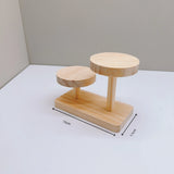 Wooden Ladder Shelf Multi Round Display Stand Storage Rack Solid Versatile Wood Jewelry Display Stand Cosmetics Doll Storage Rac