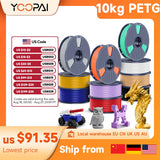 SUNLU Official Filament 10kg PETG filament 1.75mm 1kg/roll 10 Spool 3D Printer Filament PLA/PETG/Silk/ABS/TPU For Bambu Creality