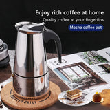 2/4/6/9 Cup Mocha Pot Coffee Machine Espresso Cup Electric Coffee Machine Latte Percolator Stove Mocha Coffee Machine