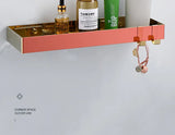 30-50cm Gold Bathroom Shelf Wall Mounted 304Stainless Steel Shower Holder Soap Shampoo Storage Organizer Rack kitchen Shelves