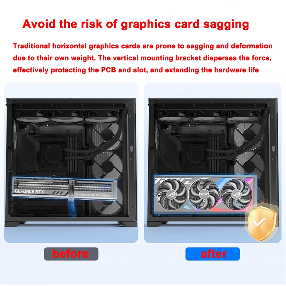 PCIE3.0 Vertical Support Bracket For Computer Chassis Vertical GPU Holder Fast