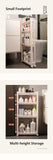Bathroom Cabinet  Behind The Door Storage and Kitchen Storage Rack Multi-layer Narrow Cabinet Space Saving Trolley Storage Rack