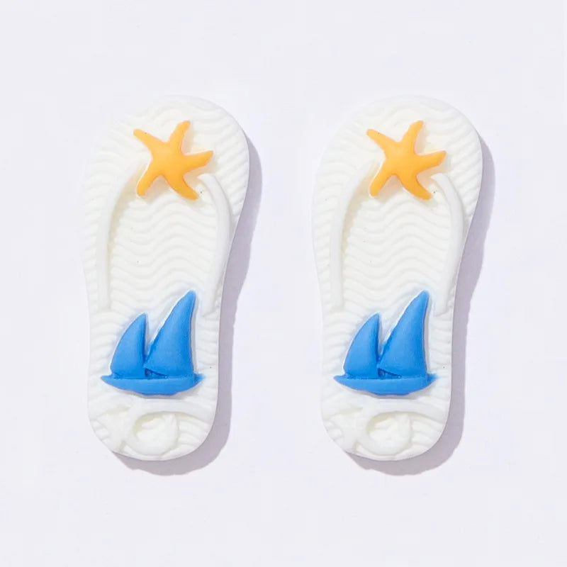 10Pcs Colorful Ocean Animals Resin Crab Fish Float Bottle Beach Slipper Surfboard Flatback Scrapbook Craft DIY Figurine Decor