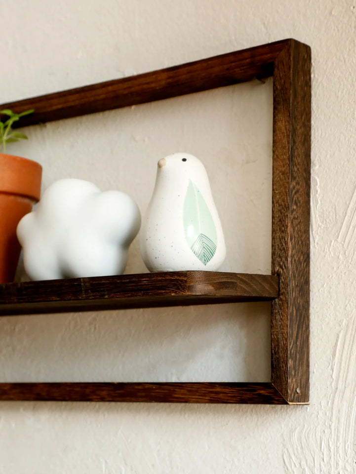 Wooden Display Shelf Floating Shelves Rustic Wood Shelves Wall Storage for Bedroom Kitchen Over Toilet Small Wall Mounted Gifts
