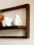 Wooden Display Shelf Floating Shelves Rustic Wood Shelves Wall Storage for Bedroom Kitchen Over Toilet Small Wall Mounted Gifts