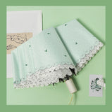 Women's Umbrella Lace Fashion Folding Umbrella Sunshade Umbrella Wind and Rain Resistance Travel Foldable Portable Student Gift