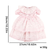 Pink Color Princess Doll Dress for American 18 Inch Girl Dolls, Lace Skirt and Hairband, Cute, 43cm Baby, New, OG Russia Dolls