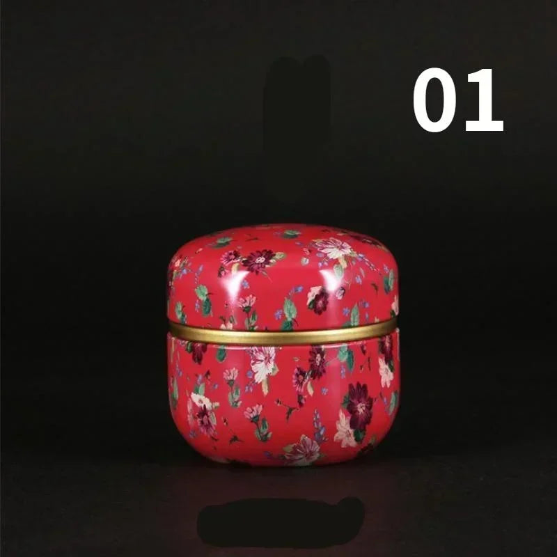 New Portable Retro Metal Tea Can Chinese Candy Coffee Bean Tea Bag Sealed Moisture-proof Container Personalized Storage Supplies