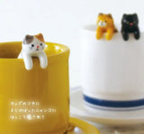 Ins Ceramic Coffee Mug Hanging Ear Mixing Scoop Ice Cream Dessert Scoop Hand-painted Three-dimensional Cat Hanging Scoop
