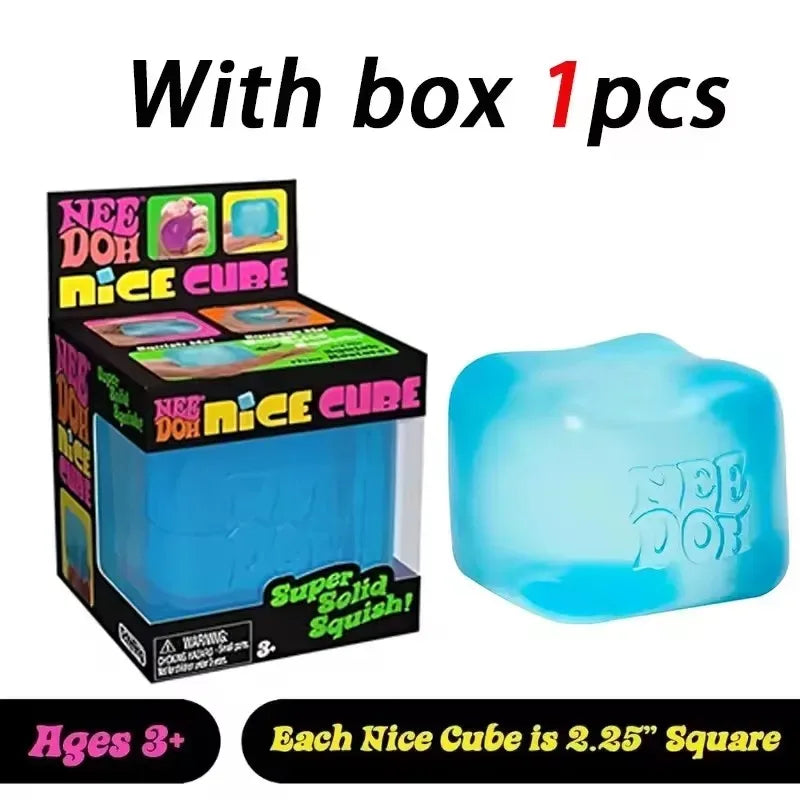 Squishy Schylling Needoh Nice Cube Sensory Toy/// Fidget Squishies Needooh Needoh Anti-Stress Blocks Pressure Relief Toy 스퀴시 말랑이