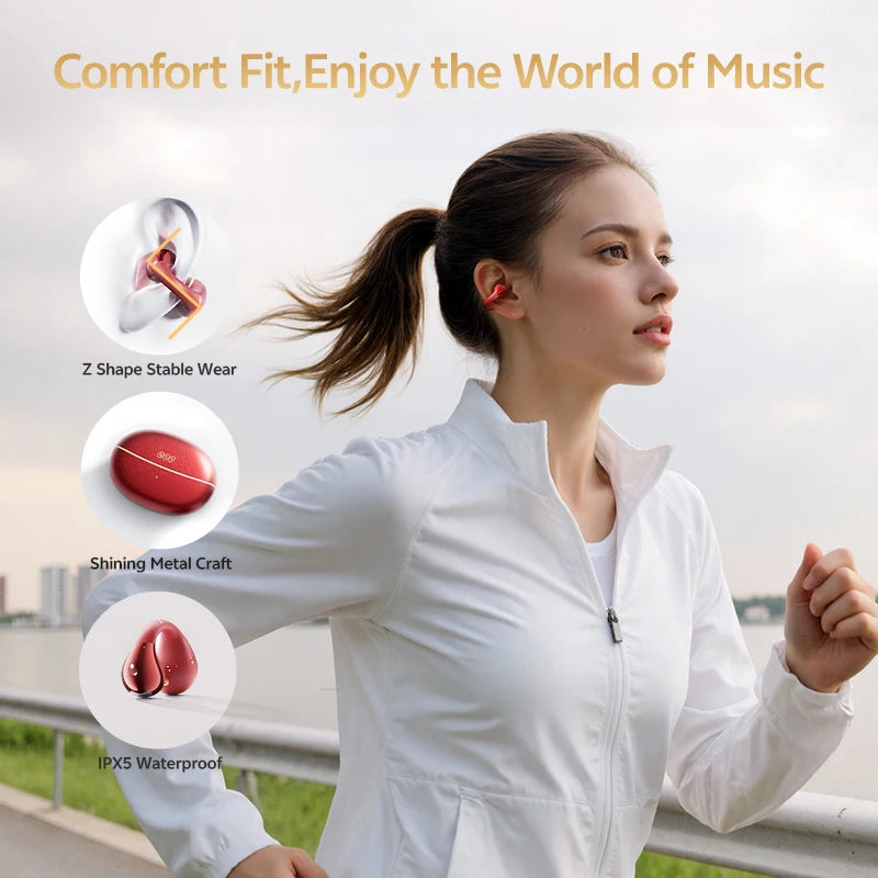 QCY T33S Open Ear Earbuds Crossky C30S Ultra-Comfort Clip On Ear Buds Wireless Bluetooth 6.0 LDAC Hi-Res Audio 40H Earphones