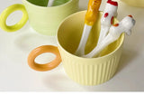 Hot SALE Kitchen Tool Novelty Gift Ceramic Cartoon Cute Cat Animal Spoon Hanging Coffee Dessert Spoon Unique Ice Cream Flatware