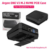 Argon ONE V3 M.2 NVME Case for Raspberry Pi 5 Aluminum Shell Bulit-in PWM Fan Heatsinks for RPI 5