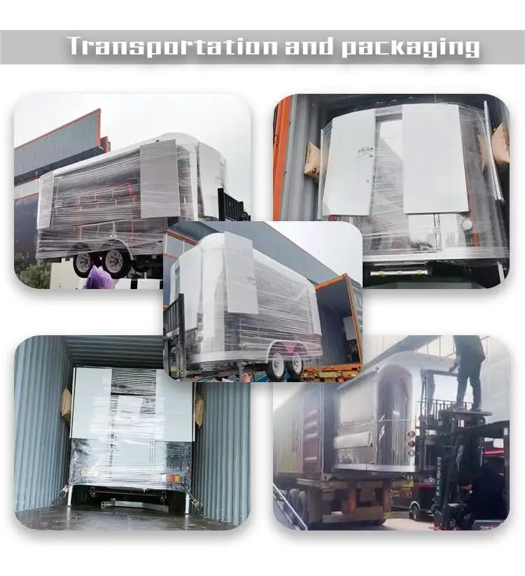 Customized Fast Food Truck Stainless Steel Trailer Full Kitchen Setup for Snacks Hotdogs Candies Chips Ice Cream Business