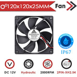 Gdstime DC 12V Waterproof Industrial Ultrasonic Humidifier Refrigeration Cooler 60mm/80mm/120mm Outdoor Water Proof Cooling Fan