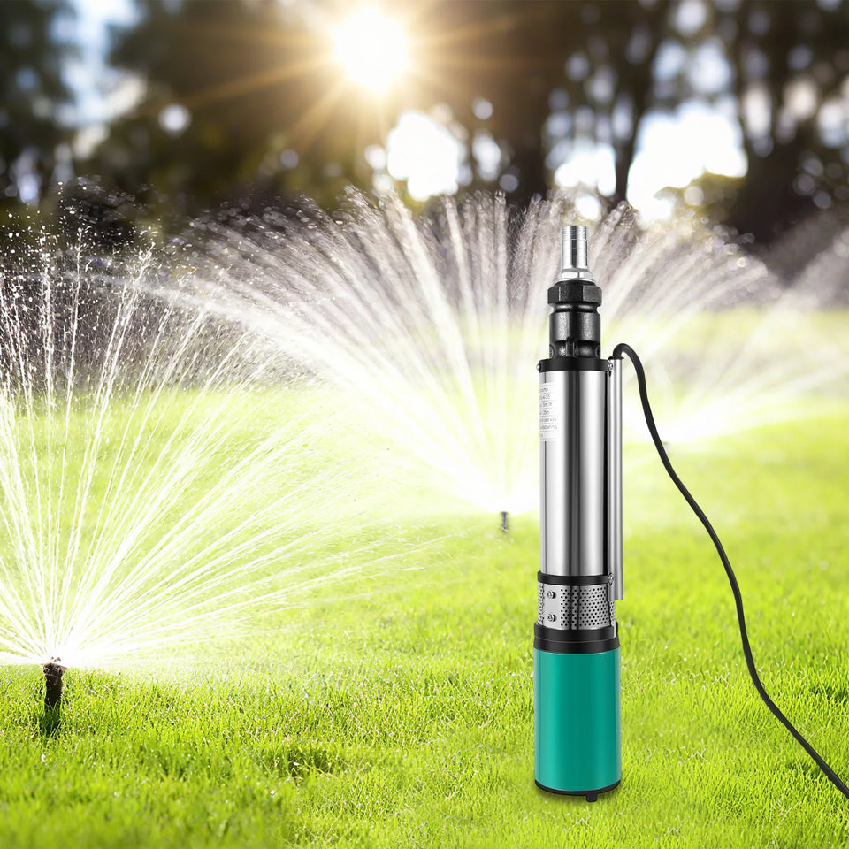 24V 320W Deep Well Pump High Lift Deep Well Pump DC Screw Submersible Pump Agricultural Irrigation Garden Home